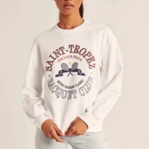 Abercrombie & Fitch White St-Tropez Sweatshirt